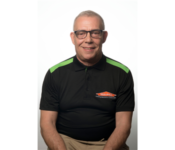 male, glasses, servpro  shirt